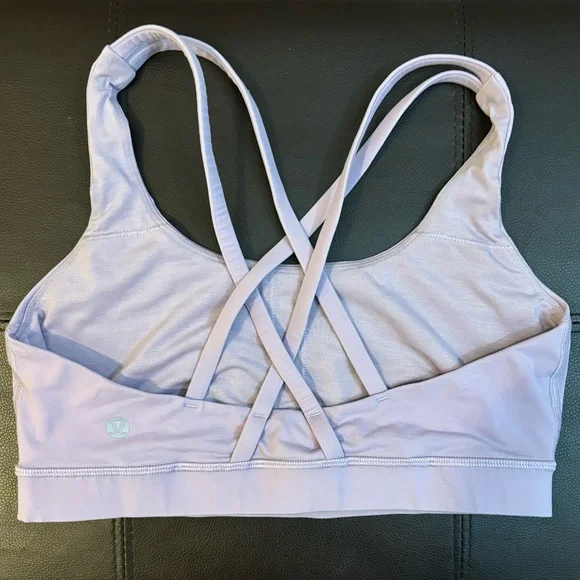 Lululemon Energy Bra - Soul Cycle Logo - Lilac - Size 8 - Picture 2 of 7